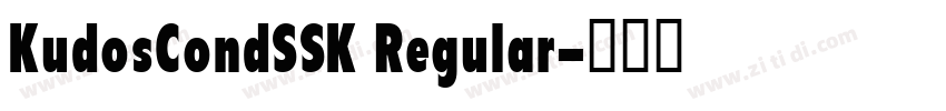 KudosCondSSK Regular字体转换